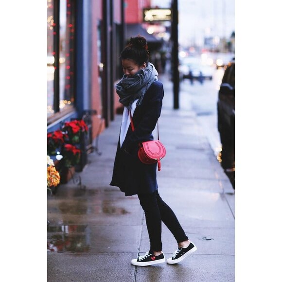 Converse x Comme des Garcons Large Emblem Low Top Canvas Sneakers in Black 11 - Picture 14 of 15